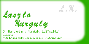 laszlo murguly business card